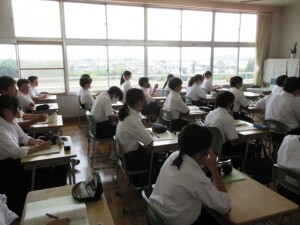 ９月１０日（水）　働く人に学ぶ会（第２学年）