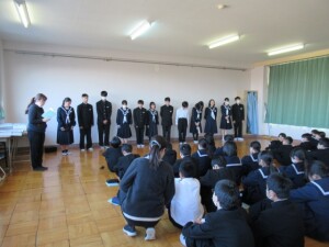 １月１３日（火）　スキー学校事前指導（１学年）